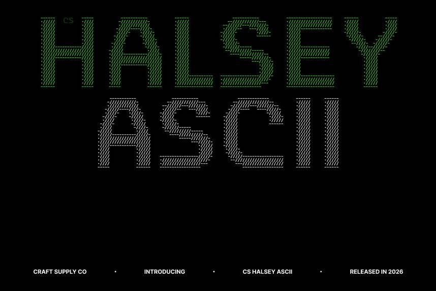 index CS Halsey Ascii 现代无衬线 英文字体免费下载