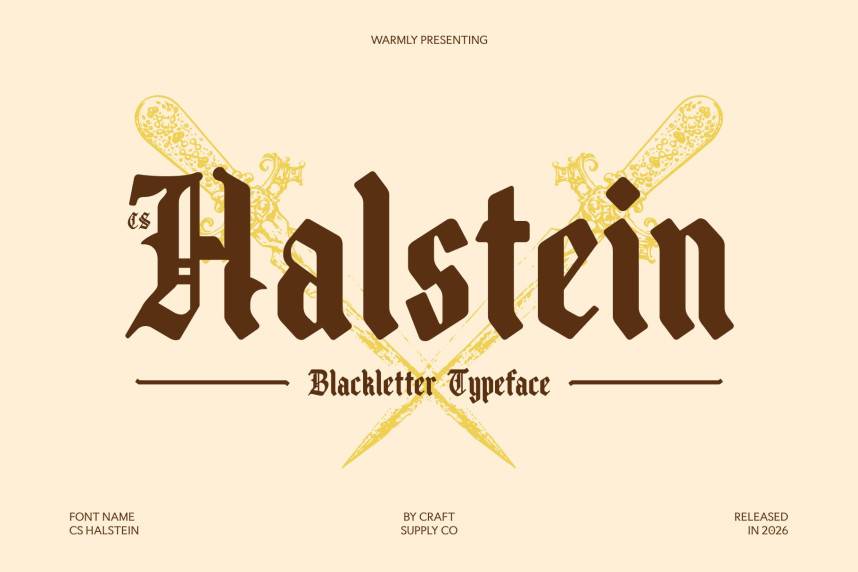 index CS Halstein 哥特式 英文字体免费下载