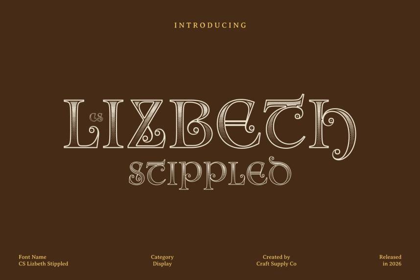 index CS Lizbeth Stippled 哥特式 英文字体免费下载