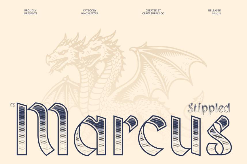 index CS Marcus Stippled 哥特式 英文字体免费下载