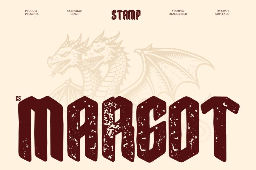 index CS Margot Stamp 哥特式 英文字体免费下载