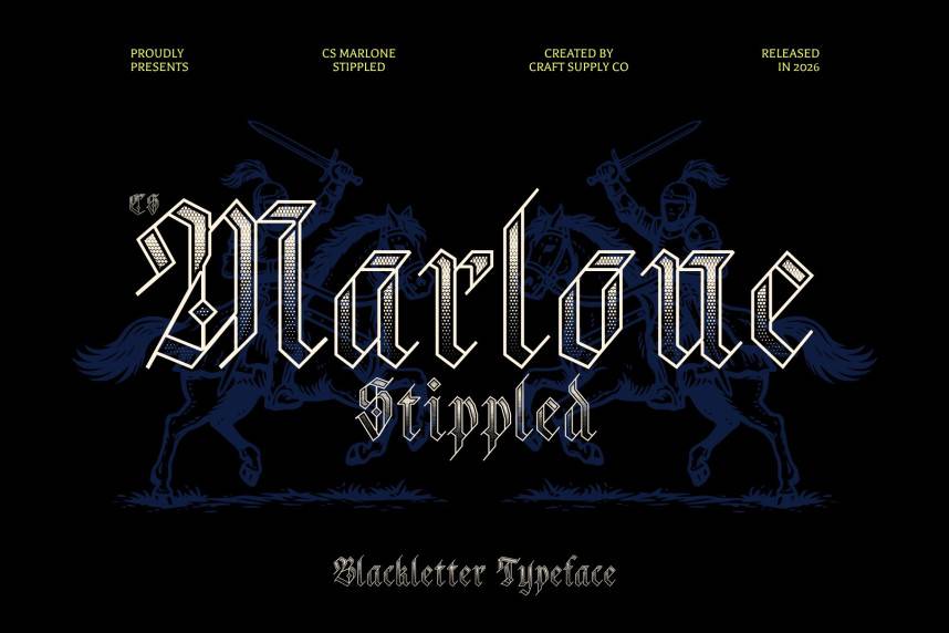 index CS Marlone Stippled 哥特式 英文字体免费下载