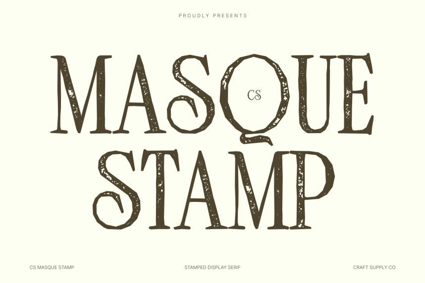 index CS Masque Stamp 衬线字体 英文字体免费下载