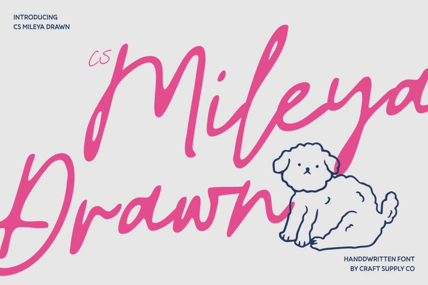 CS Mileya Drawn 英文手写 英文字体免费下载