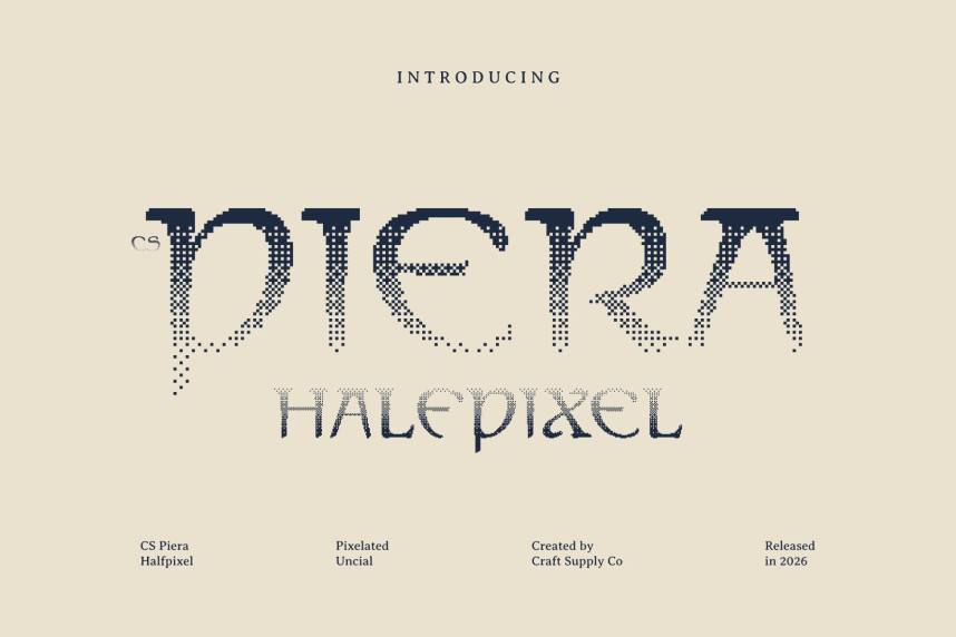CS Piera Halfpixel 哥特式 英文字体免费下载