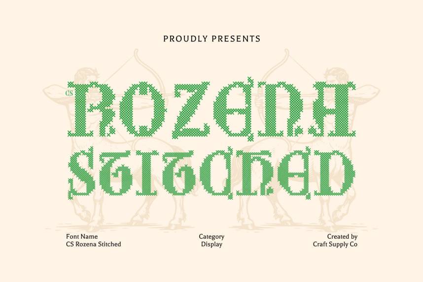 index CS Rozena Stitched 哥特式 英文字体免费下载