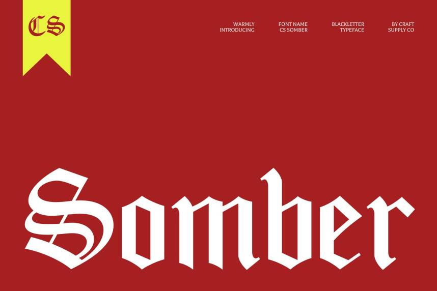 index CS Somber 哥特式 英文字体免费下载