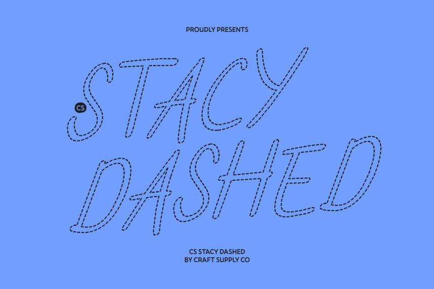 CS Stacy Dashed 英文书法 英文字体免费下载