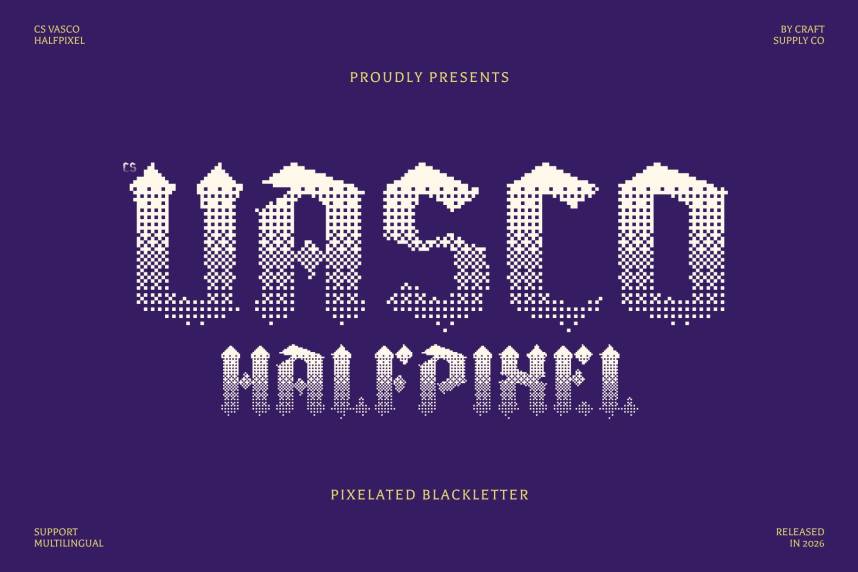CS Vasco Halfpixel 哥特式 英文字体免费下载