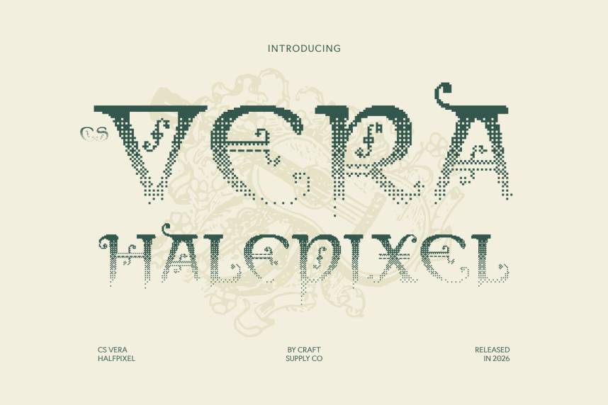 CS Vera Halfpixel 哥特式 英文字体免费下载
