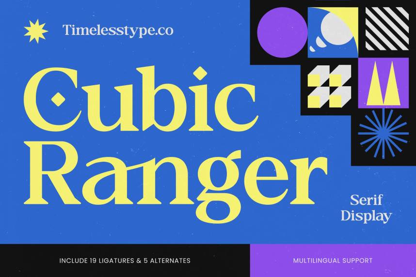 Cubic Ranger 衬线字体 英文字体免费下载