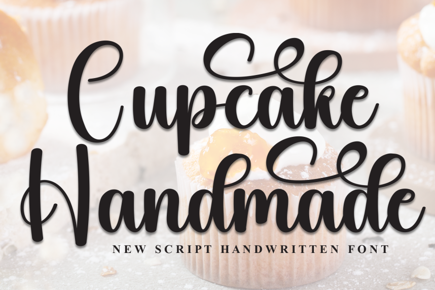 index Cupcake Handmade Calligraphy 英文手写 英文字体免费下载