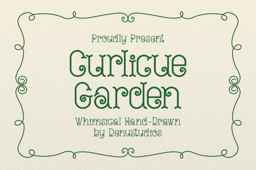 Curlicue Garden 英文手写 英文字体免费下载