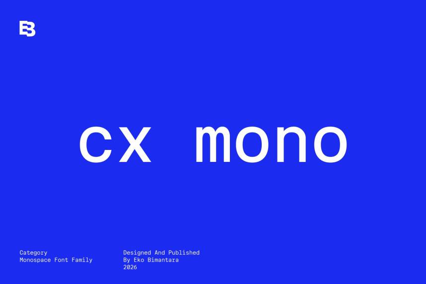 index Cx Mono Font Family 现代无衬线 英文字体免费下载