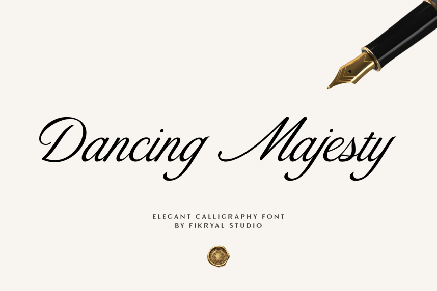 Dancing Majesty – Elegant Calligraphy 英文书法 英文字体免费下载