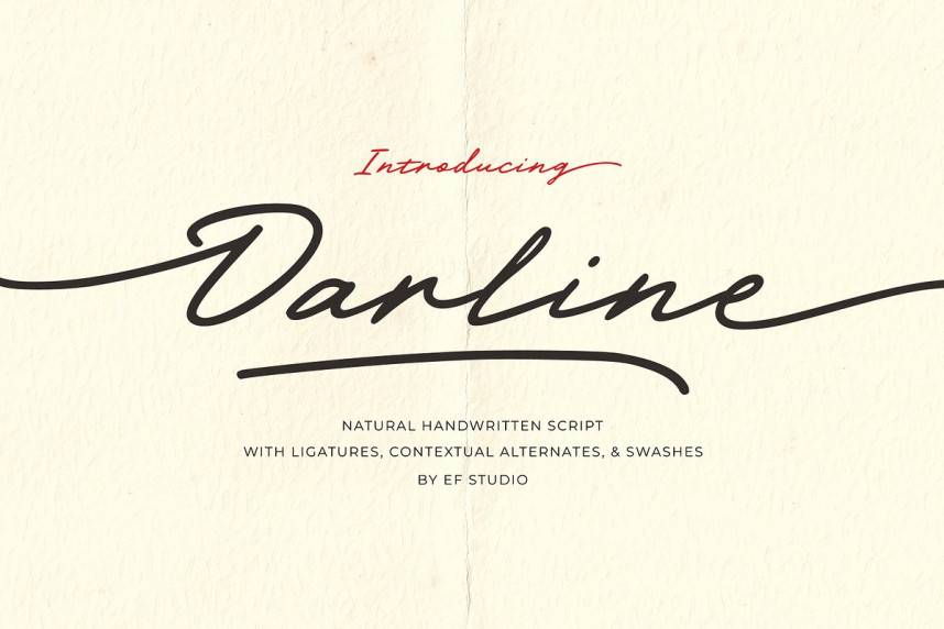 Darline Handwritten 英文手写 英文字体免费下载