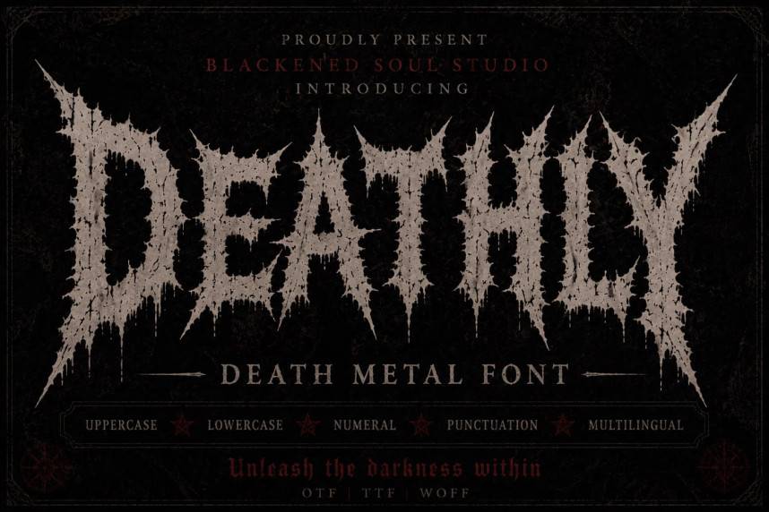 index Deathly 哥特式 英文字体免费下载