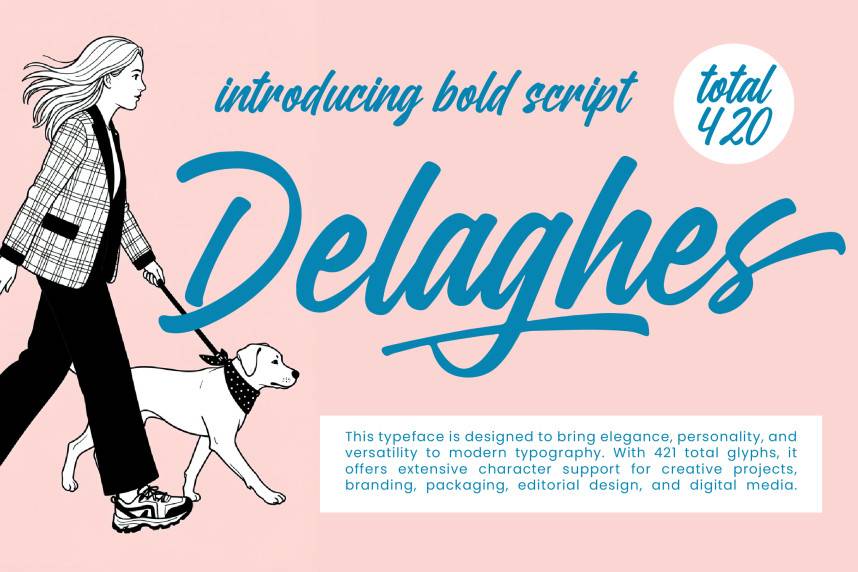 index Delaghes – Bold Script 花体英文 英文字体免费下载
