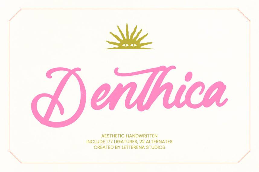 index Denthica – Aesthetic Handwritten 花体英文 英文字体免费下载