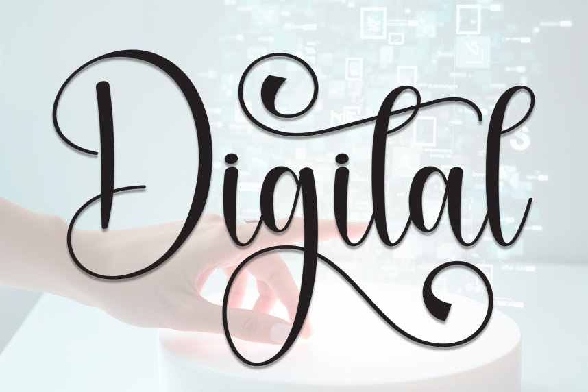 index Digital Calligraphy Script 英文手写 英文字体免费下载