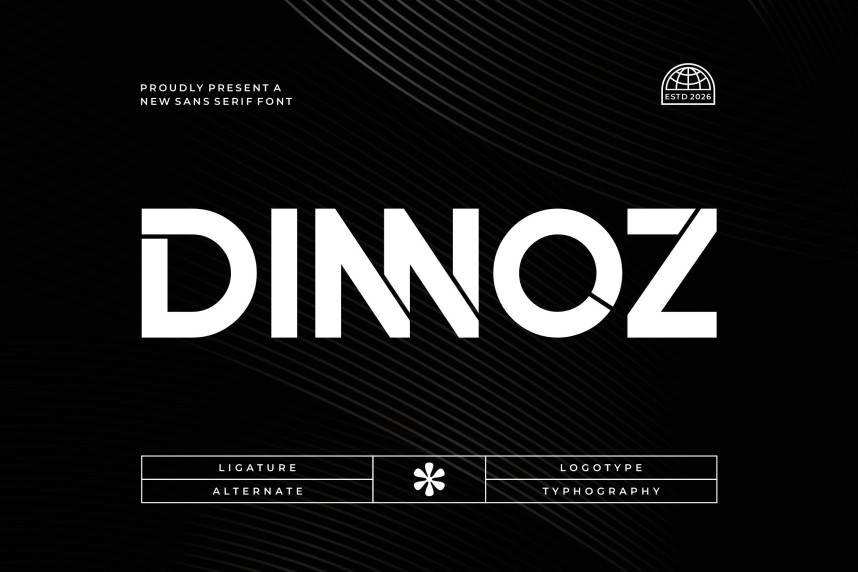 Dinnoz || Modern Futuristic Sans Serif 展示字体 英文字体免费下载