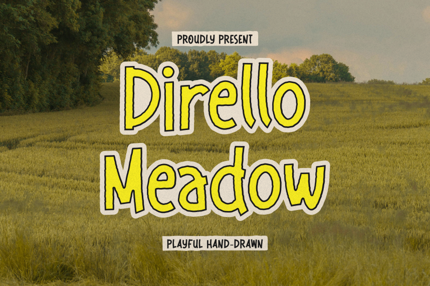 Dirello Meadow | Playful Hand Drawn 英文手写 英文字体免费下载