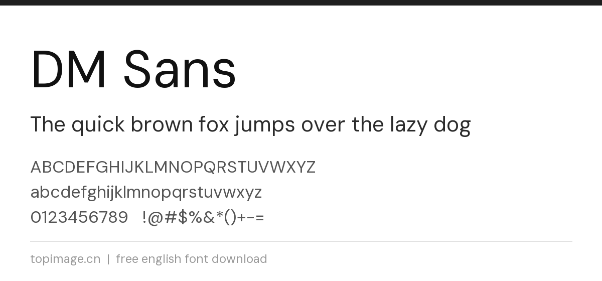 index DM Sans 现代无衬线 英文字体免费下载