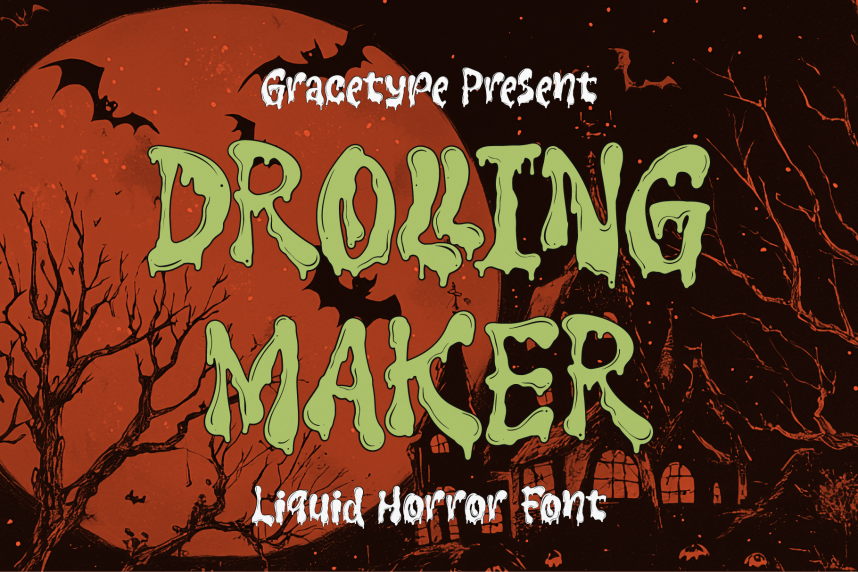 index Drolling Maker | Liquid Horror 英文手写 英文字体免费下载