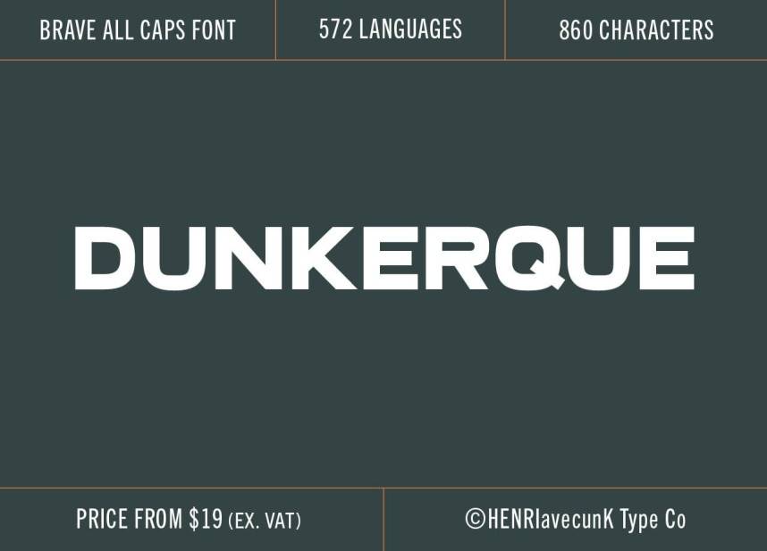 index Dunkerque 现代无衬线 英文字体免费下载
