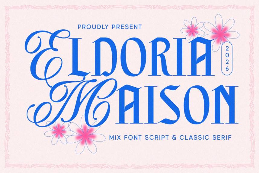index Eldoria Maison Luxury Mixed 花体英文 英文字体免费下载