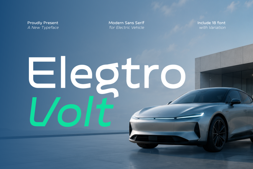 index Elegtro Volt – Modern Sans for EV 现代无衬线 英文字体免费下载