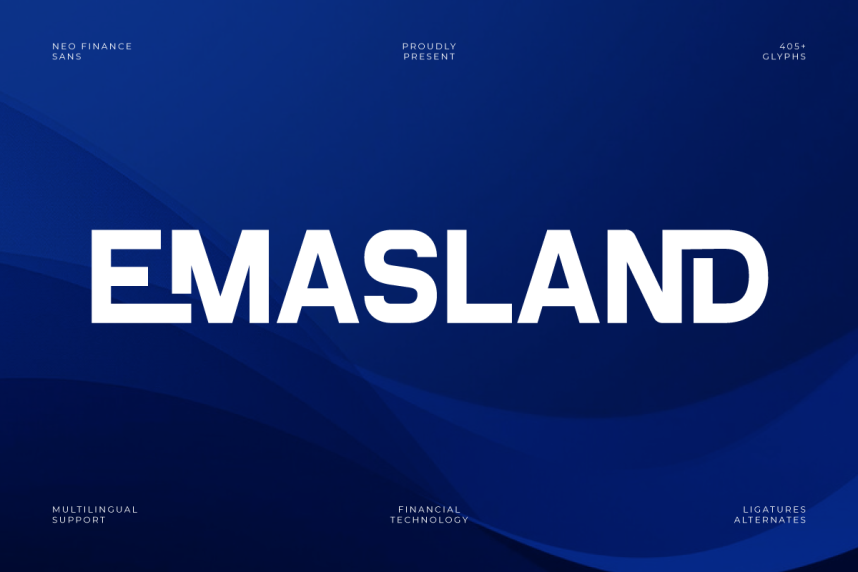 Emasland 现代无衬线 英文字体免费下载