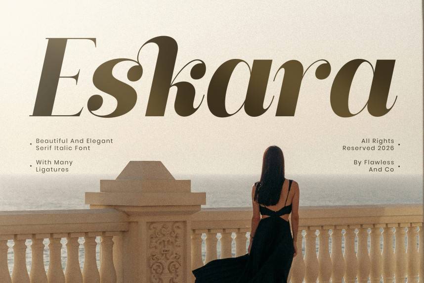 index Eskara – Elegant Italic Serif 衬线字体 英文字体免费下载