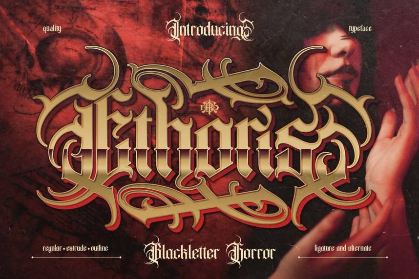 index Ethoris – Blackletter Horror 哥特式 英文字体免费下载