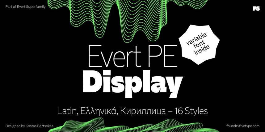 index Evert PE Display Font Family 现代无衬线 英文字体免费下载