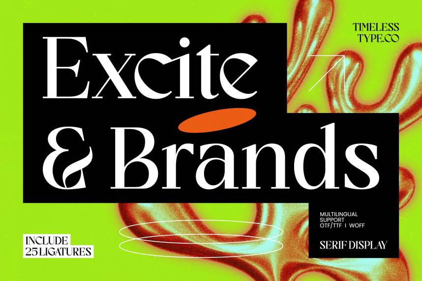 Excite Brands – Modern Editorial Serif 衬线字体 英文字体免费下载