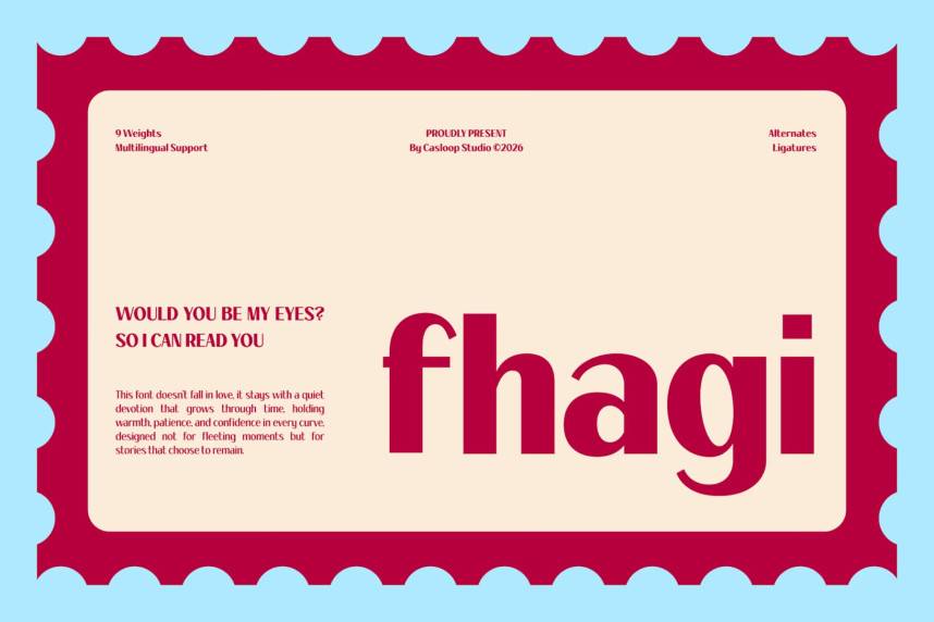 index Fagi – Classic Valentine Serif 衬线字体 英文字体免费下载