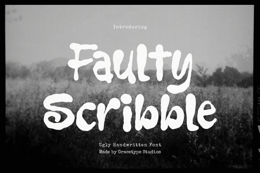 index Faulty Scribble | Ugly Handwritten 英文手写 英文字体免费下载