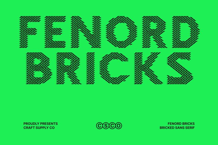 index Fenord Bricks 现代无衬线 英文字体免费下载