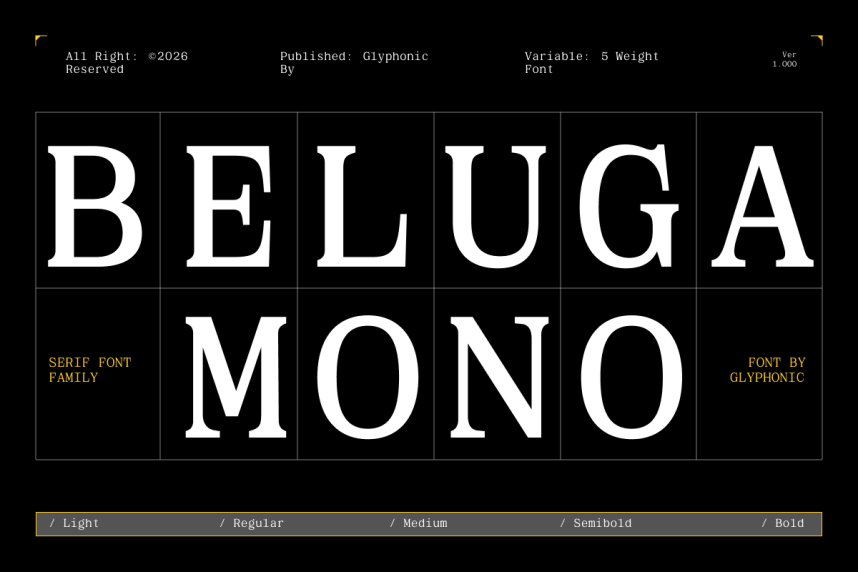 GC Beluga Mono 现代无衬线 英文字体免费下载