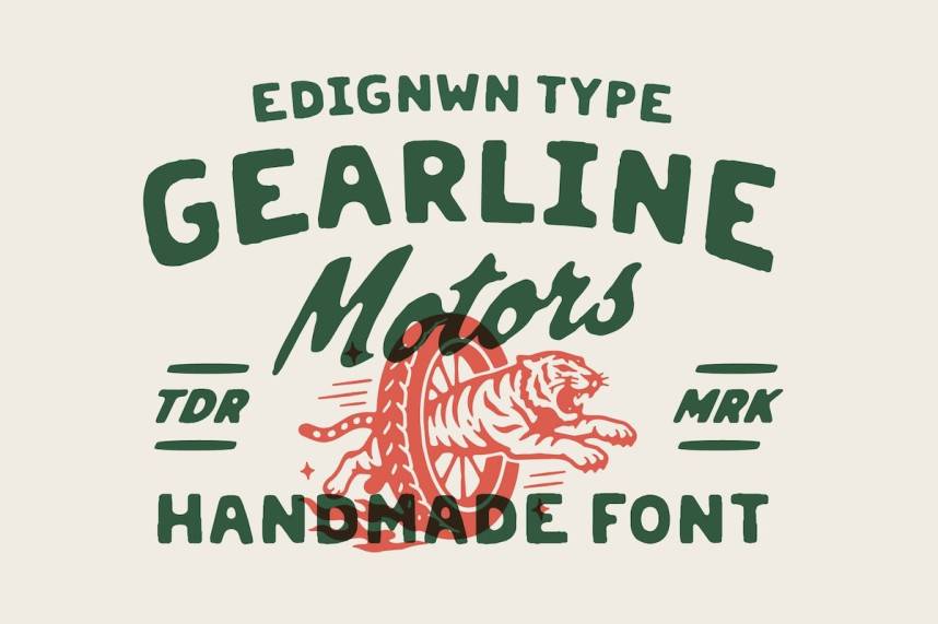 index Gearline Motors Script 花体英文 英文字体免费下载