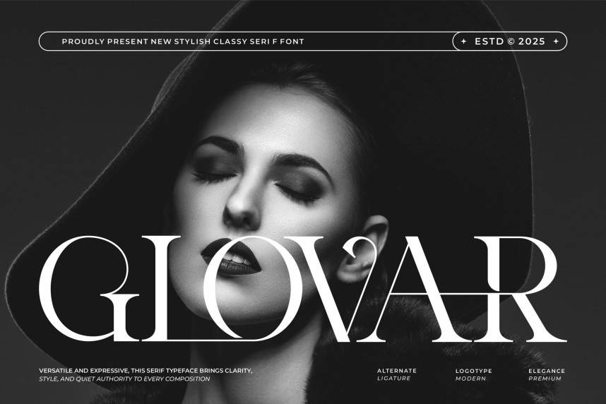 Glovar || Modern Classy Serif 展示字体 英文字体免费下载
