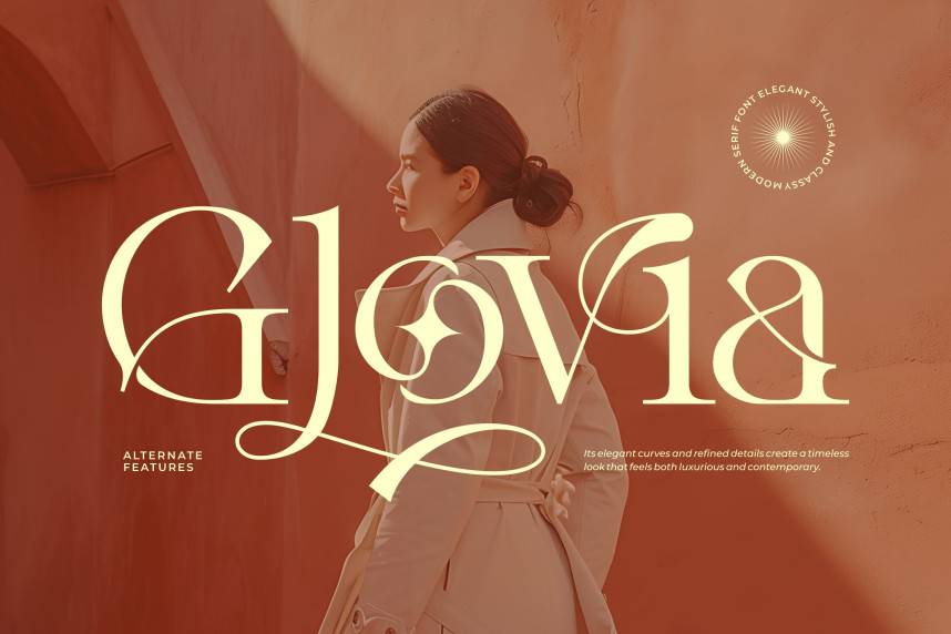 Glovia 衬线字体 英文字体免费下载