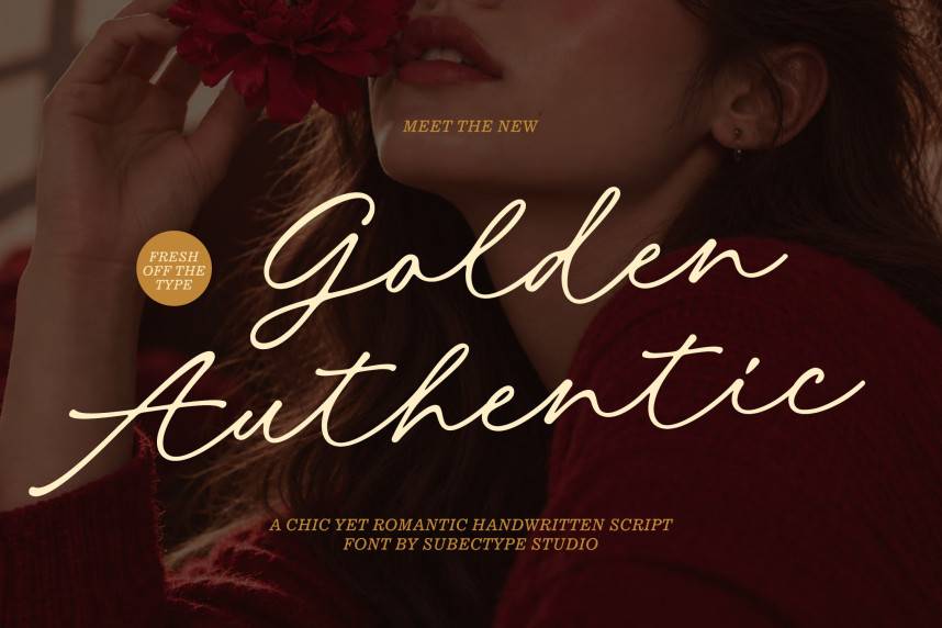 index Golden Authentic – Cursive Signature 花体英文 英文字体免费下载