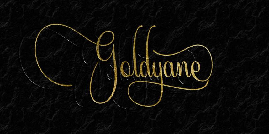 index Goldyane Script 英文手写 英文字体免费下载