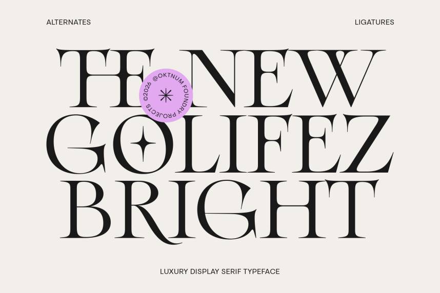 Golifez Bright Serif 衬线字体 英文字体免费下载