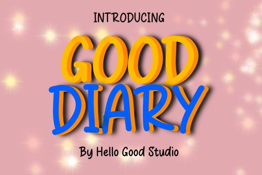 index Good Diary 英文手写 英文字体免费下载