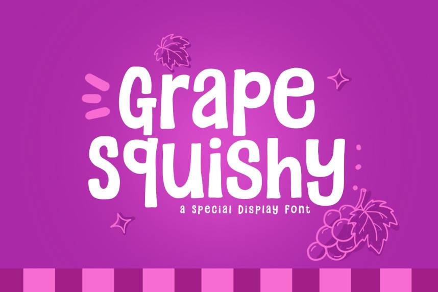 Grape Squishy 展示字体 英文字体免费下载