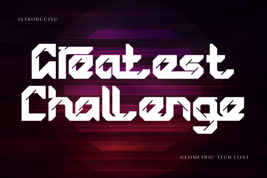 Greatest Challenge – Tech 现代无衬线 英文字体免费下载