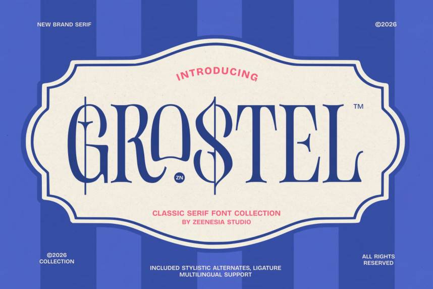 index Grostel 衬线字体 英文字体免费下载